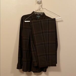 Lauren Ralph Lauren Brown Plaid Suit
